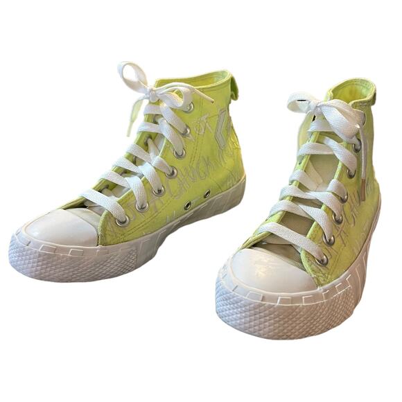 Converse Not A Chuck Green High Top Sneakers Size 4 - Picture 1 of 8